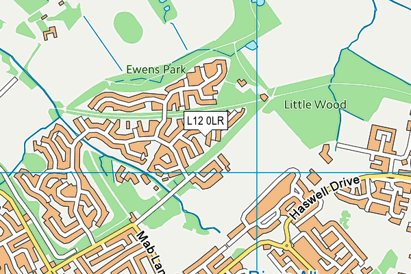 L12 0LR map - OS VectorMap District (Ordnance Survey)