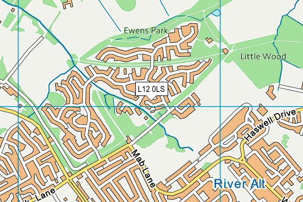 L12 0LS map - OS VectorMap District (Ordnance Survey)