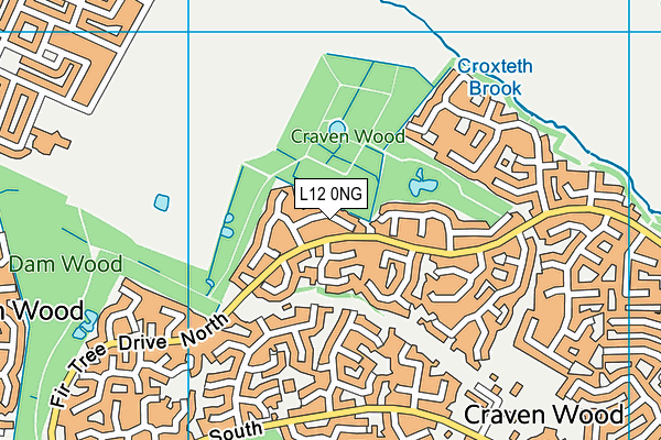 L12 0NG map - OS VectorMap District (Ordnance Survey)