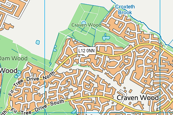 L12 0NN map - OS VectorMap District (Ordnance Survey)