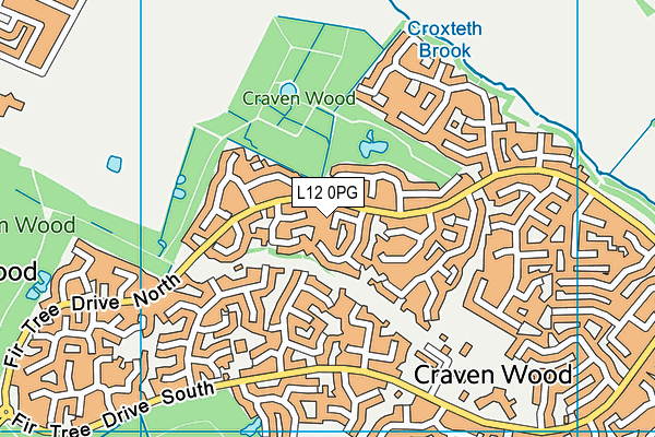 L12 0PG map - OS VectorMap District (Ordnance Survey)