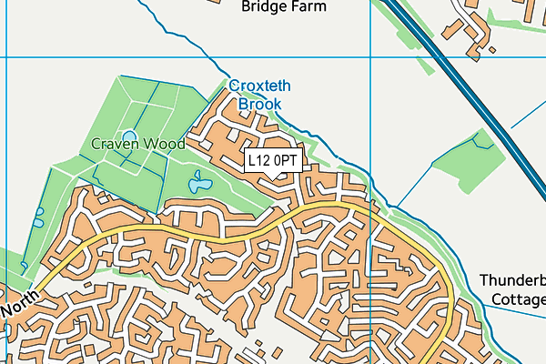 L12 0PT map - OS VectorMap District (Ordnance Survey)