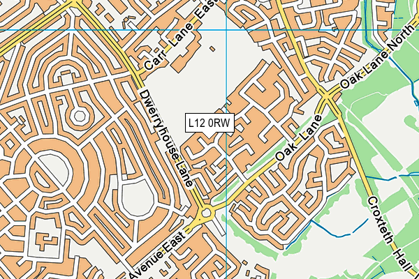 L12 0RW map - OS VectorMap District (Ordnance Survey)