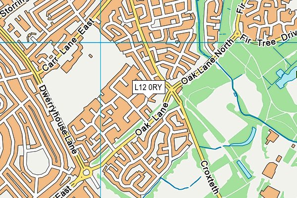 L12 0RY map - OS VectorMap District (Ordnance Survey)