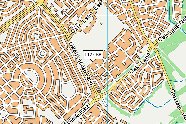 L12 0SB map - OS VectorMap District (Ordnance Survey)