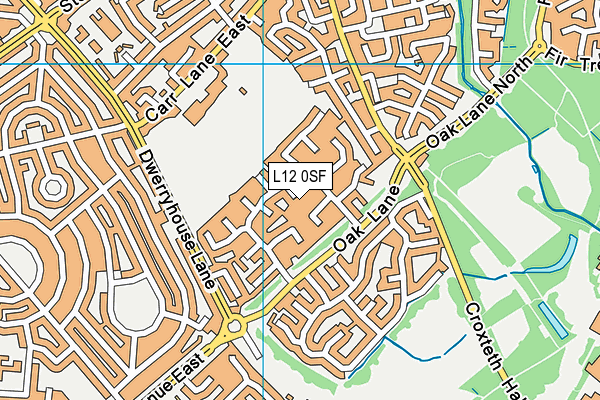 L12 0SF map - OS VectorMap District (Ordnance Survey)