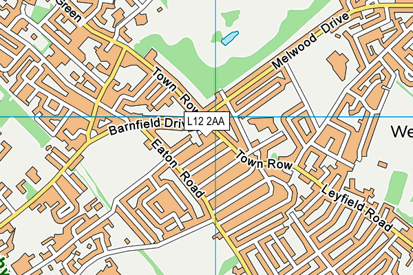 L12 2AA map - OS VectorMap District (Ordnance Survey)
