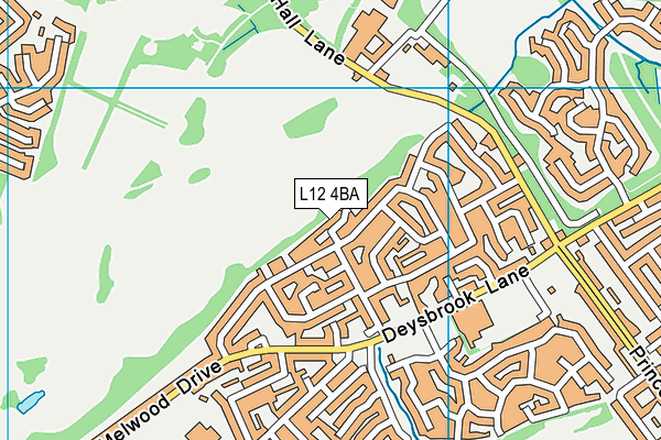 L12 4BA map - OS VectorMap District (Ordnance Survey)