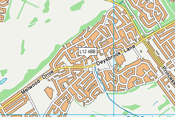 L12 4BB map - OS VectorMap District (Ordnance Survey)