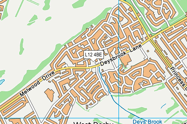 L12 4BE map - OS VectorMap District (Ordnance Survey)
