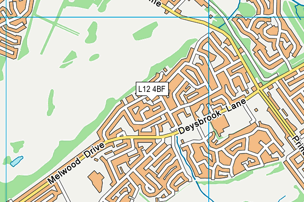 L12 4BF map - OS VectorMap District (Ordnance Survey)