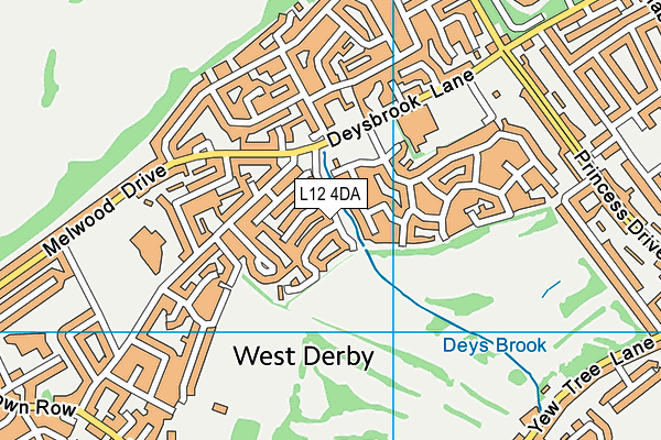 L12 4DA map - OS VectorMap District (Ordnance Survey)