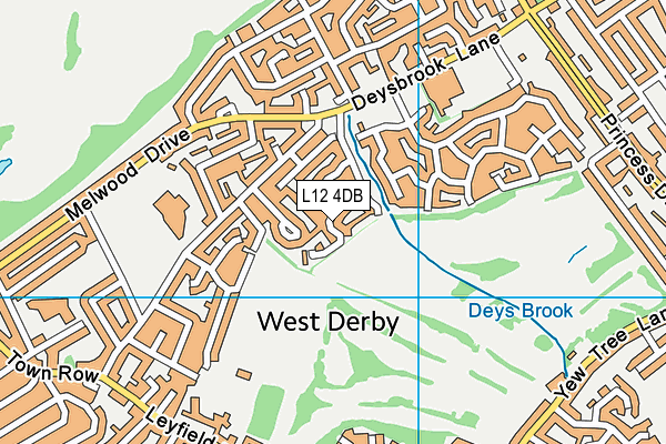 L12 4DB map - OS VectorMap District (Ordnance Survey)