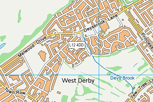 L12 4DD map - OS VectorMap District (Ordnance Survey)