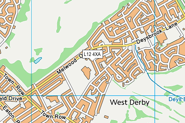 L12 4XA map - OS VectorMap District (Ordnance Survey)