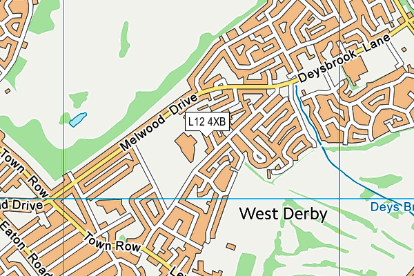 L12 4XB map - OS VectorMap District (Ordnance Survey)