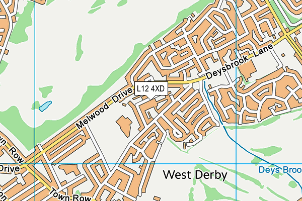 L12 4XD map - OS VectorMap District (Ordnance Survey)