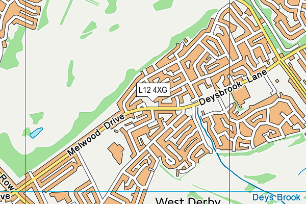 L12 4XG map - OS VectorMap District (Ordnance Survey)