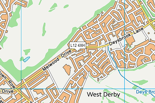 L12 4XH map - OS VectorMap District (Ordnance Survey)