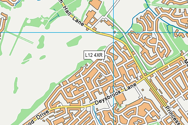 L12 4XR map - OS VectorMap District (Ordnance Survey)