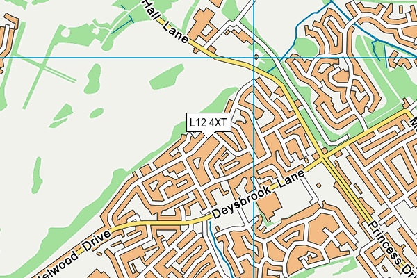 L12 4XT map - OS VectorMap District (Ordnance Survey)