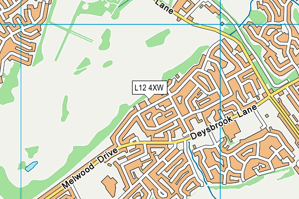 L12 4XW map - OS VectorMap District (Ordnance Survey)