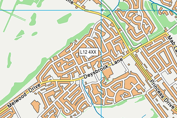 L12 4XX map - OS VectorMap District (Ordnance Survey)