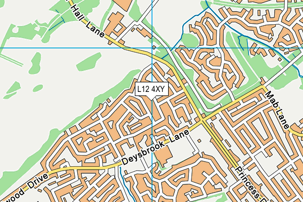 L12 4XY map - OS VectorMap District (Ordnance Survey)