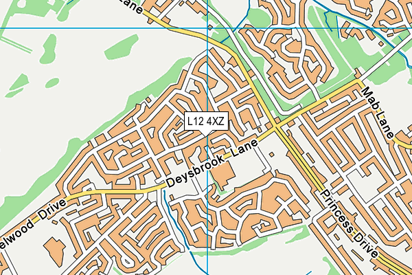 L12 4XZ map - OS VectorMap District (Ordnance Survey)