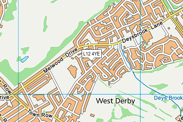 L12 4YE map - OS VectorMap District (Ordnance Survey)