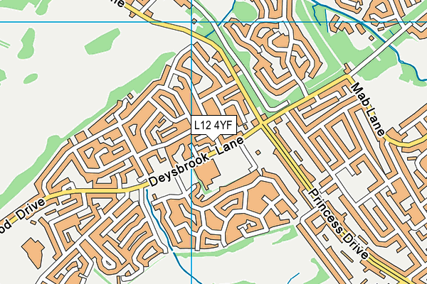 L12 4YF map - OS VectorMap District (Ordnance Survey)
