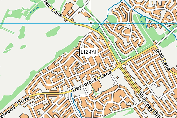 L12 4YJ map - OS VectorMap District (Ordnance Survey)