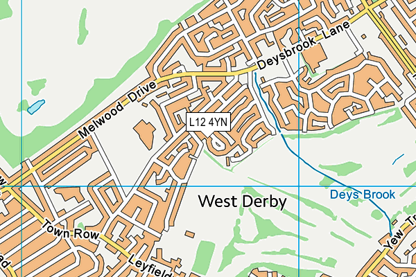 L12 4YN map - OS VectorMap District (Ordnance Survey)