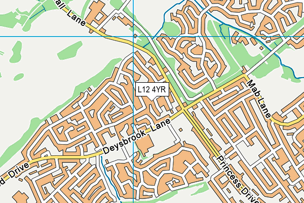 L12 4YR map - OS VectorMap District (Ordnance Survey)