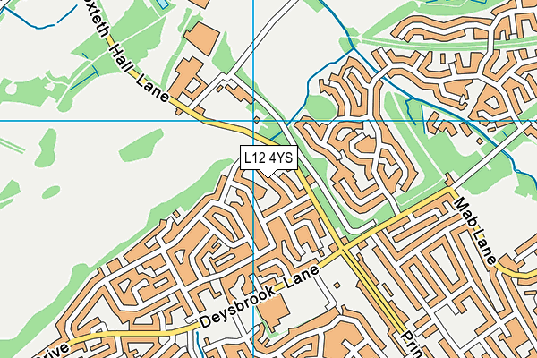 L12 4YS map - OS VectorMap District (Ordnance Survey)