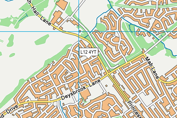 L12 4YT map - OS VectorMap District (Ordnance Survey)