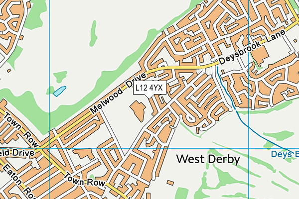 L12 4YX map - OS VectorMap District (Ordnance Survey)