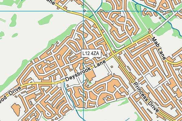 L12 4ZA map - OS VectorMap District (Ordnance Survey)