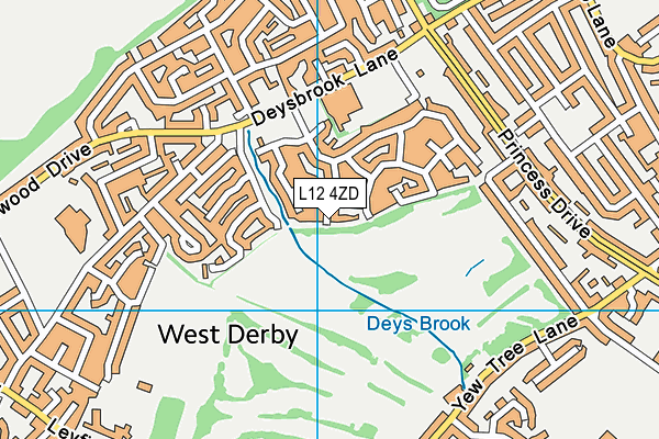 L12 4ZD map - OS VectorMap District (Ordnance Survey)