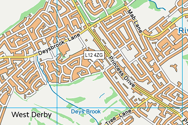 L12 4ZG map - OS VectorMap District (Ordnance Survey)