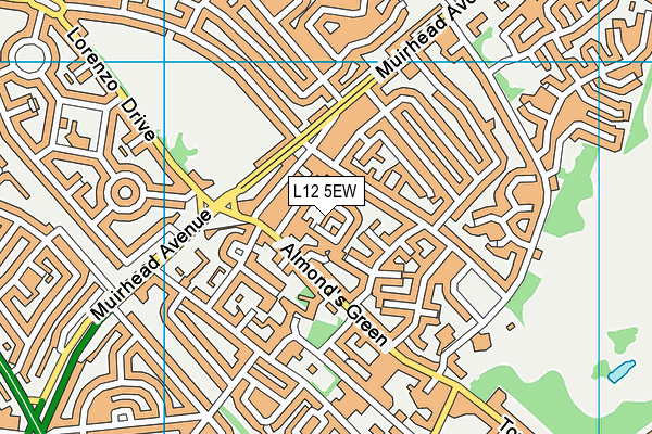L12 5EW map - OS VectorMap District (Ordnance Survey)