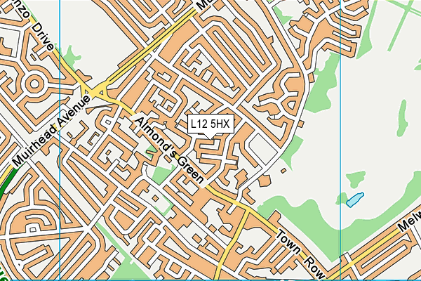 L12 5HX map - OS VectorMap District (Ordnance Survey)
