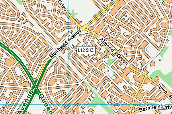 L12 5HZ map - OS VectorMap District (Ordnance Survey)