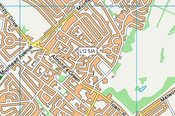 L12 5JA map - OS VectorMap District (Ordnance Survey)