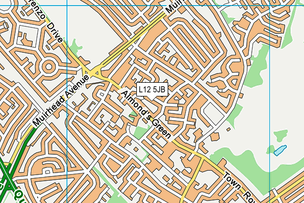 L12 5JB map - OS VectorMap District (Ordnance Survey)