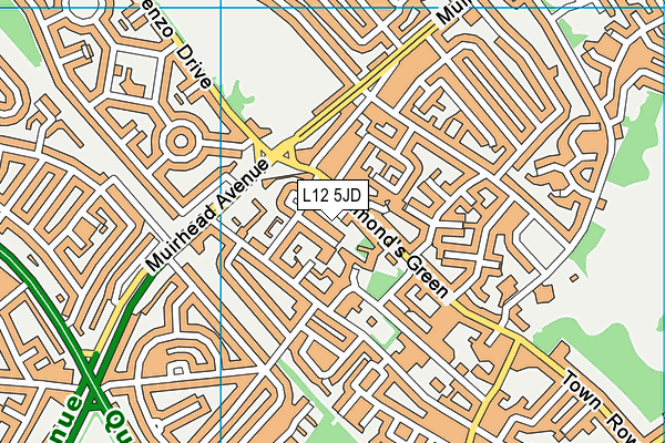 L12 5JD map - OS VectorMap District (Ordnance Survey)
