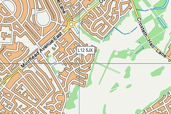 L12 5JX map - OS VectorMap District (Ordnance Survey)