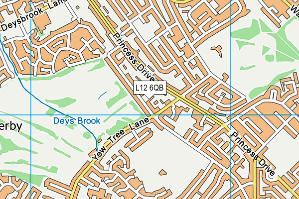 L12 6QB map - OS VectorMap District (Ordnance Survey)