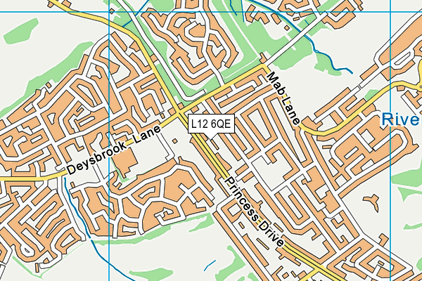 L12 6QE map - OS VectorMap District (Ordnance Survey)