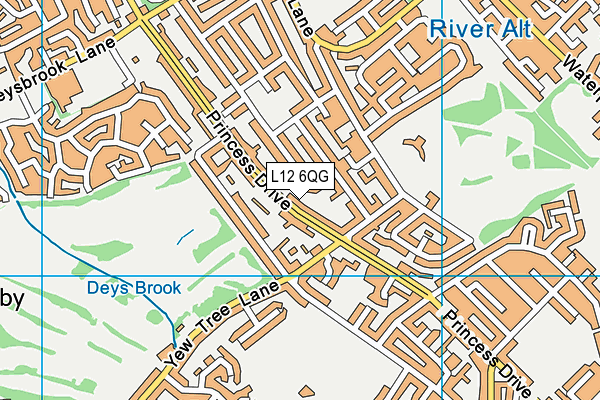 L12 6QG map - OS VectorMap District (Ordnance Survey)